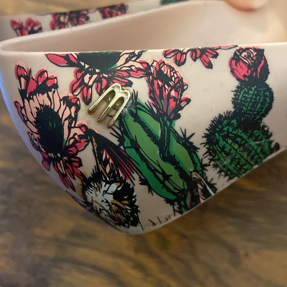 FLATS MELISSA Mel Ultragirl 3DB Llama Cactus White/Green Girls size 11 - Picture 7 of 12